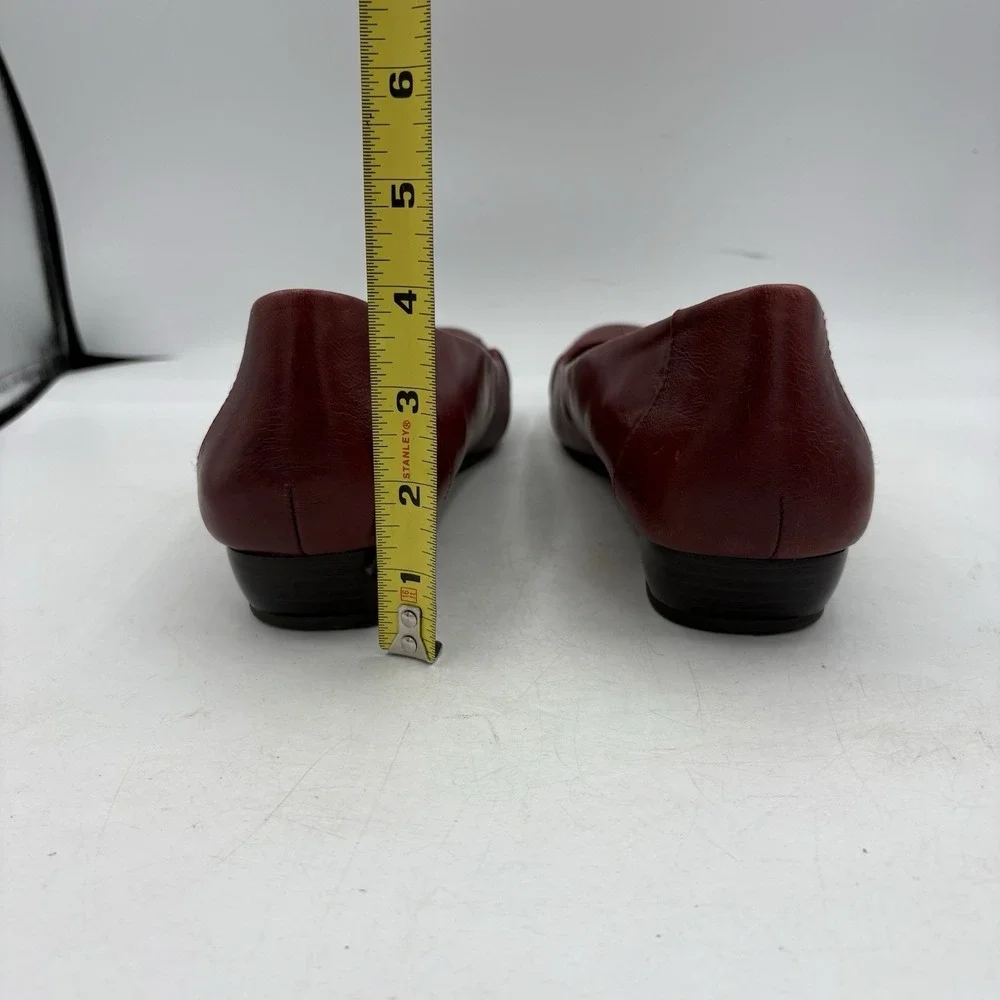 Naturalizer Shoes Womens Size 11 M Farrah Dark Red‎ Loafers Leather Wedge
